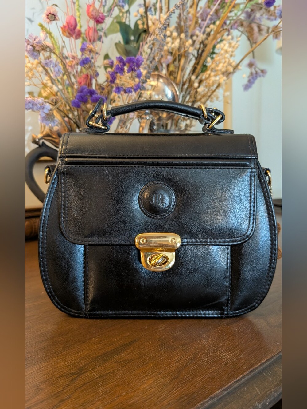 KMQ Full leather Sling box‎ bag